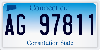 CT license plate AG97811