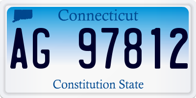 CT license plate AG97812