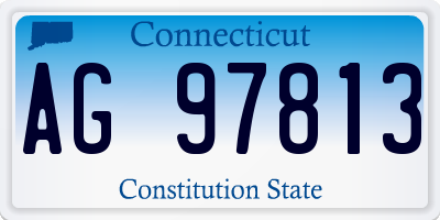CT license plate AG97813