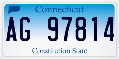 CT license plate AG97814