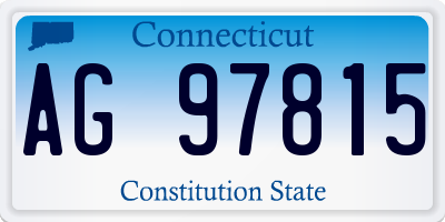 CT license plate AG97815