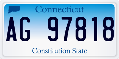 CT license plate AG97818
