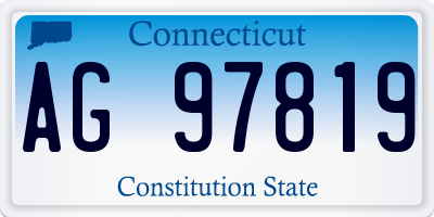 CT license plate AG97819