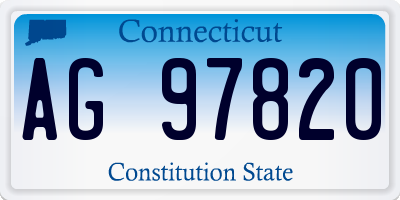 CT license plate AG97820