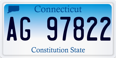 CT license plate AG97822