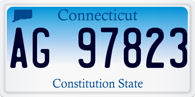 CT license plate AG97823