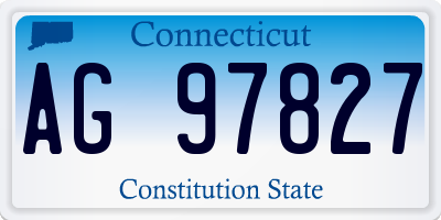 CT license plate AG97827