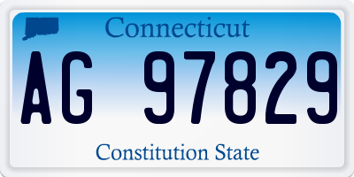 CT license plate AG97829