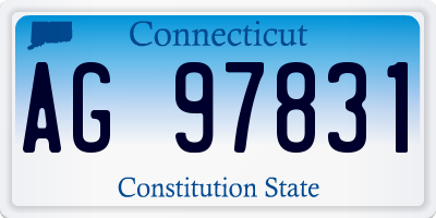 CT license plate AG97831