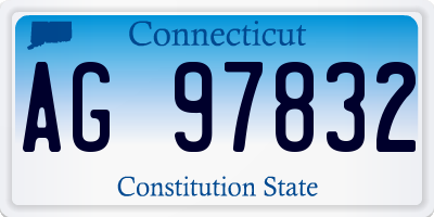 CT license plate AG97832