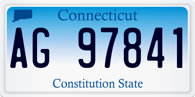 CT license plate AG97841