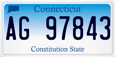CT license plate AG97843