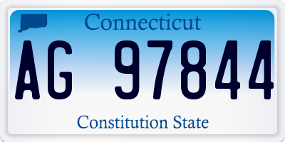 CT license plate AG97844