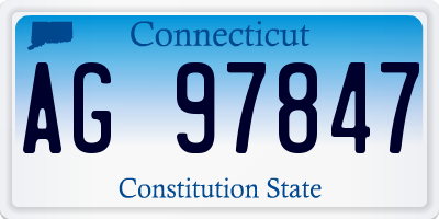 CT license plate AG97847