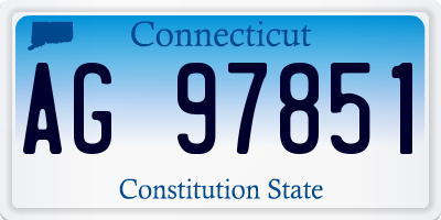 CT license plate AG97851