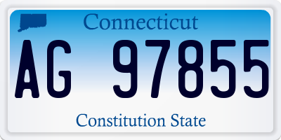 CT license plate AG97855