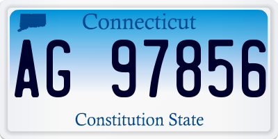 CT license plate AG97856