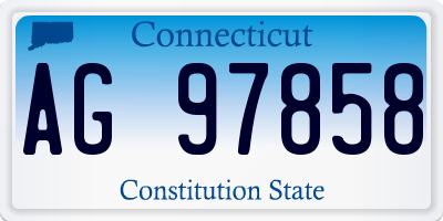 CT license plate AG97858
