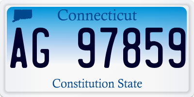 CT license plate AG97859