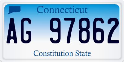 CT license plate AG97862