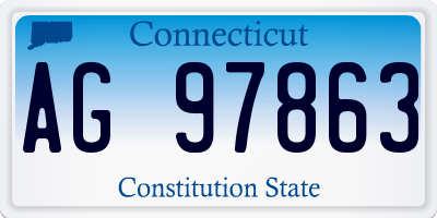 CT license plate AG97863