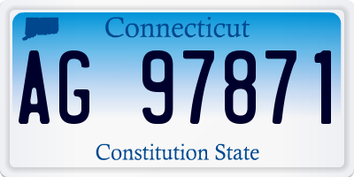 CT license plate AG97871