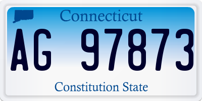 CT license plate AG97873