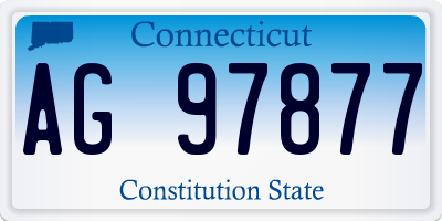 CT license plate AG97877