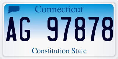CT license plate AG97878