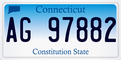 CT license plate AG97882