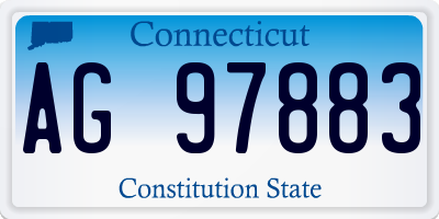 CT license plate AG97883