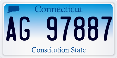 CT license plate AG97887