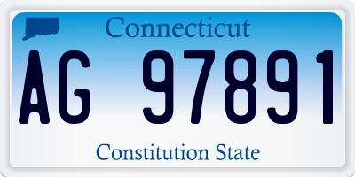CT license plate AG97891