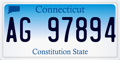 CT license plate AG97894