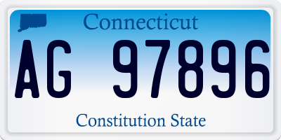 CT license plate AG97896