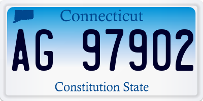 CT license plate AG97902