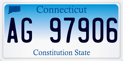 CT license plate AG97906