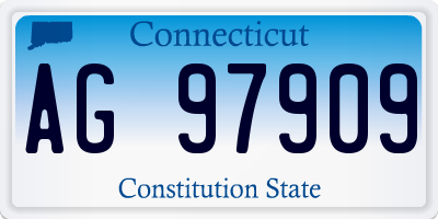CT license plate AG97909