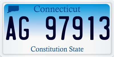 CT license plate AG97913