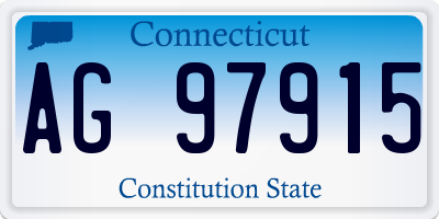 CT license plate AG97915