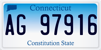 CT license plate AG97916
