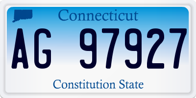 CT license plate AG97927