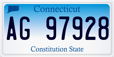 CT license plate AG97928