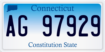 CT license plate AG97929