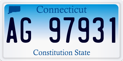 CT license plate AG97931