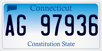 CT license plate AG97936