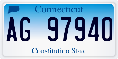 CT license plate AG97940