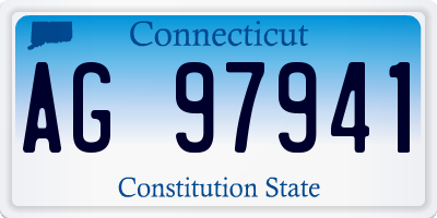CT license plate AG97941