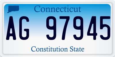 CT license plate AG97945