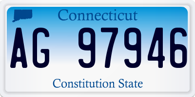 CT license plate AG97946